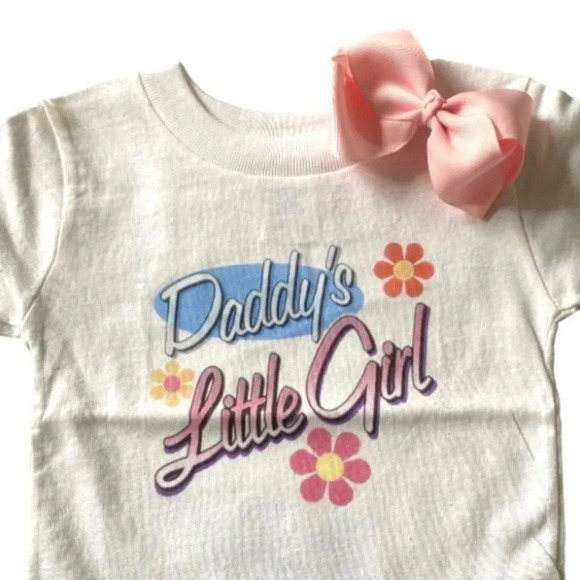 GIRLS NEW WHITE T-SHIRT TOP SHIRT TEE PINK BOW SUMMER GIFT TSHIRT TOPS SIZE 3 T - Picture 1 of 5